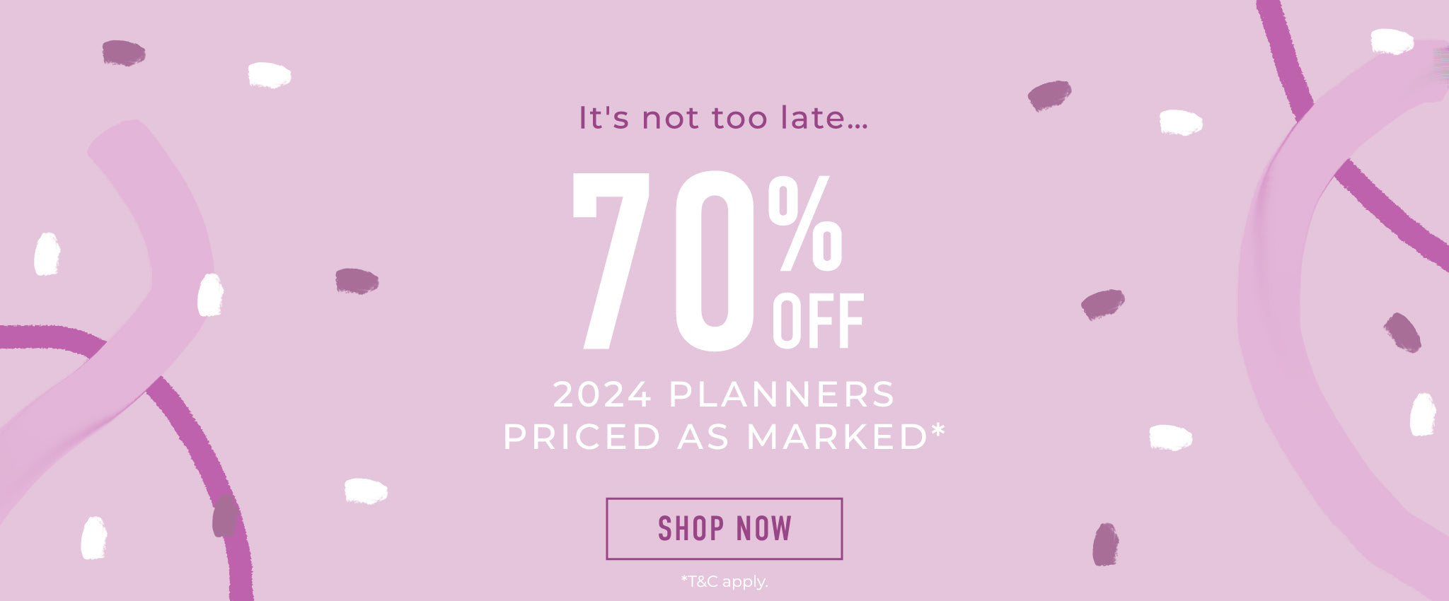 70& Off 2024 Planners - Prices as marked
