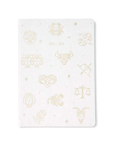 Zodiac A5 Week to View Planner 2023-2024 - Multilanguage - Ivory - Letts of London