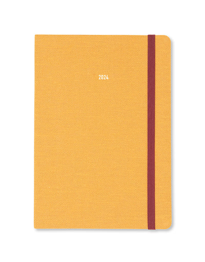 Raw A5 Week to View Planner 2024 - Multilanguage#color_mustard