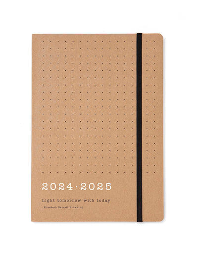 Eco Writers Quotes A5 Week to View Planner 2024-2025 - Multilanguage#color_brown-kraft