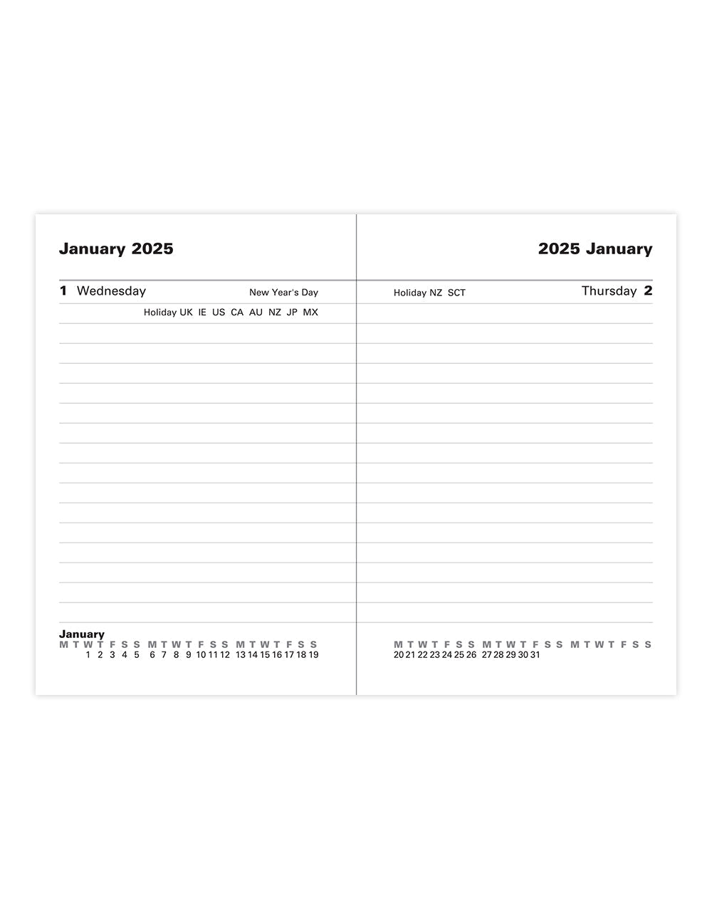 Pocket Day Planner 2025