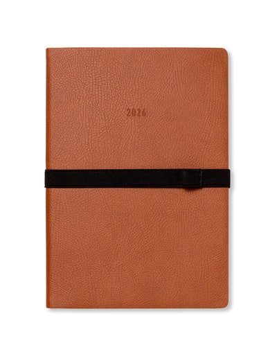 Letts of London Oslo A5 Week to View Planner 2026 - Multilanguage Tan 26-082334 #color_tan