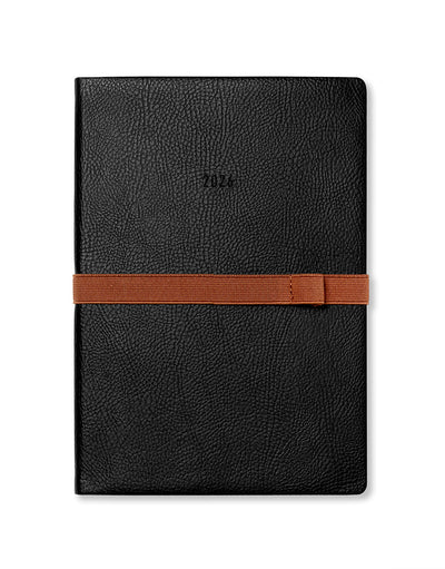 Letts of London Oslo A5 Week to View Planner 2026 - Multilanguage Black 26-082335 #color_black