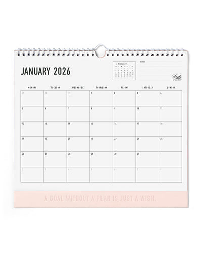 Letts of London Conscious 2026 Wall Calendar Rosewater 26-082350 #color_rosewater