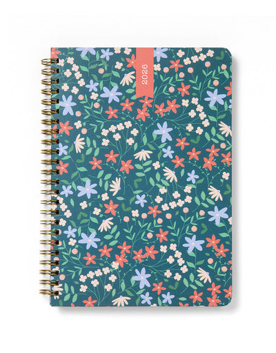 Letts of London Spring Valley A5 Week to View Planner 2026 - Multilanguage Green 26-082376 #color_green