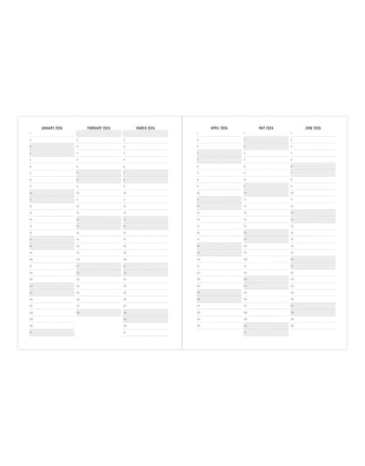 Letts of London Inspire A5 Week to View Planner 2026 - Multilanguage Navy 26-082484 #color_navy