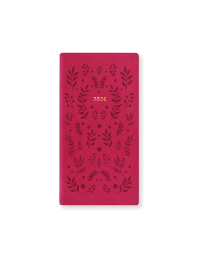 Letts of London Woodland Slim Week to View Planner 2026 - Multilanguage Pink 26-082547 #color_pink