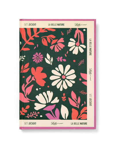 Letts of London La Belle Nature A5 Week to View Planner 2026 - Multilanguage Vert 26-082559 #color_vert