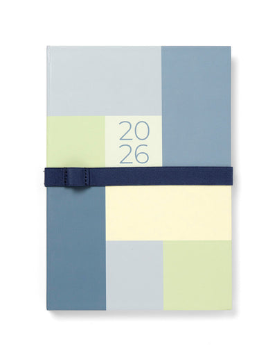 Letts of London Gradient A5 Week to View Planner 2026 - Multilanguage Blue 26-082571 #color_blue