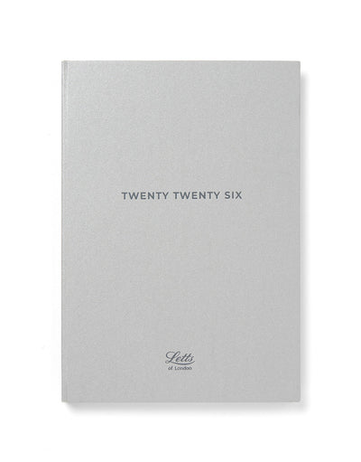 Letts of London Titanium A5 Week to View Planner 2026 - Multilanguage Silver 26-082583 #color_silver
