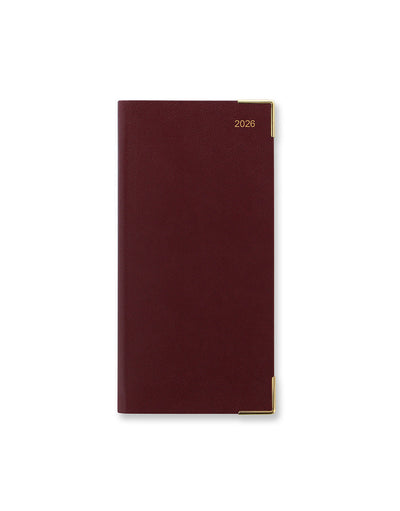 Letts of London Classic Slim Landscape Month to View Planner 2026 - English Burgundy 26-C12SBY #color_burgundy