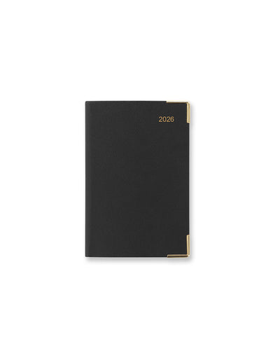 Letts of London Classic Mini Pocket Week to View Planner 2026 - Sunday Start - English Black 26-C32EBK #color_black