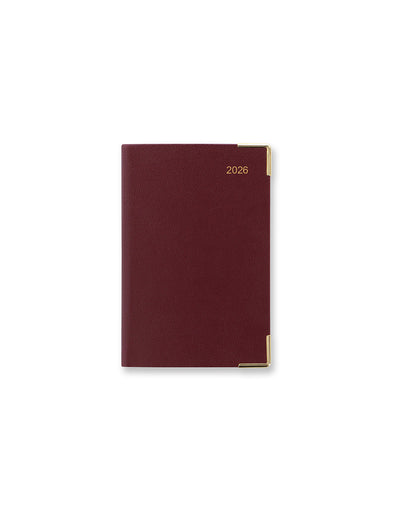 Letts of London Classic Mini Pocket Week to View Planner 2026 - Sunday Start - English Burgundy 26-C32EBY #color_burgundy