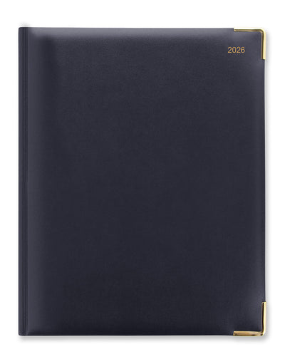 Letts of London Classic Quarto Vertical Week to View Planner with Appointments 2026 - English Blue 26-C32YBE #color_dark-blue