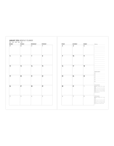 Letts Milano A5 Vertical Week to View Planner with Appointments 2026 - Multilanguage 26-CT03XURD #color_red