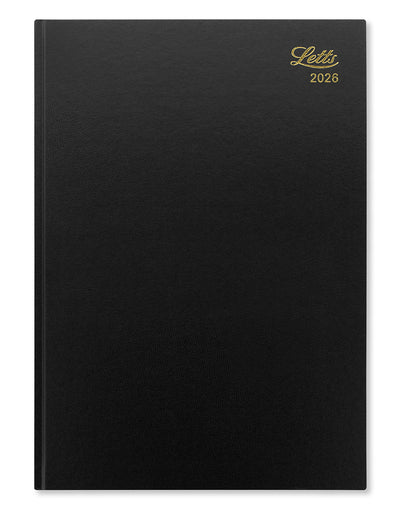 Letts of London Standard A4 Day to a Page Planner 2026 - English Black 26-C10ZBK #color_black