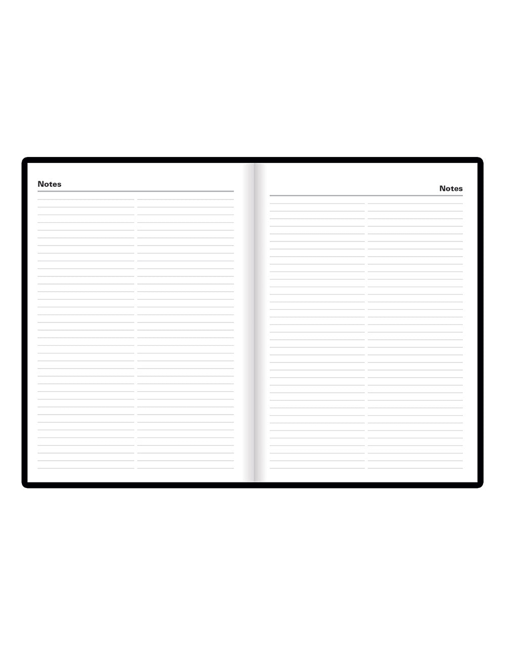 Standard A5 Day to a Page Planner 2025 - English 25-C10XBK#color_black