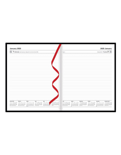 Standard Quarto Day to a Page Planner 2025 - English 25-C10YBK#color_black