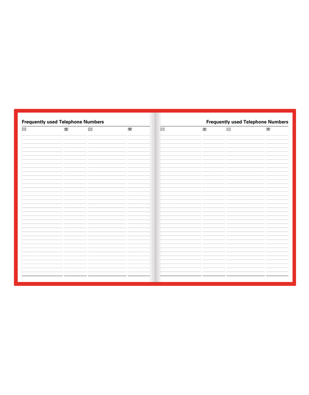 Standard Quarto Day to a Page Planner 2025 - English 25-C10YBY#color_red