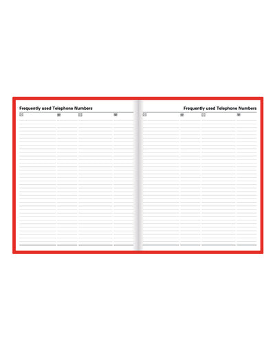 Standard Quarto Day to a Page Planner 2025 - English 25-C10YBY#color_red