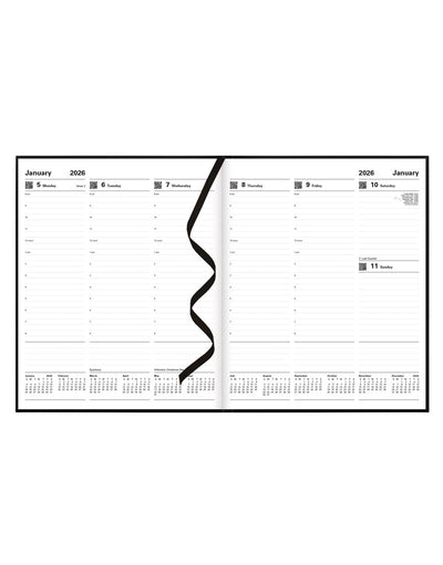 Letts of London Principal Quarto Week to View Planner with Appointments 2026 - English 26-C30YABK #color_black