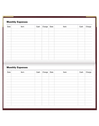 Letts Classic Slim Landscape Week to View Planner with Appointments and Planners 2026 - English 26-C32SBY #color_burgundy