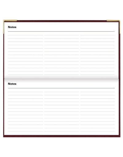 Letts Classic Slim Landscape Week to View Planner with Appointments and Planners 2026 - English 26-C32SBY #color_burgundy