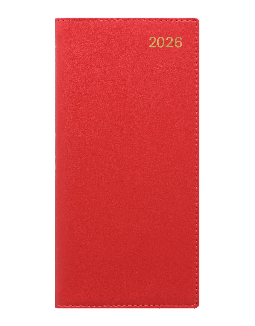 Letts of London Belgravia Slim Landscape Week to View Leather Diary with Appointments and Planners 2026 - English  26-C33SRD #color_red