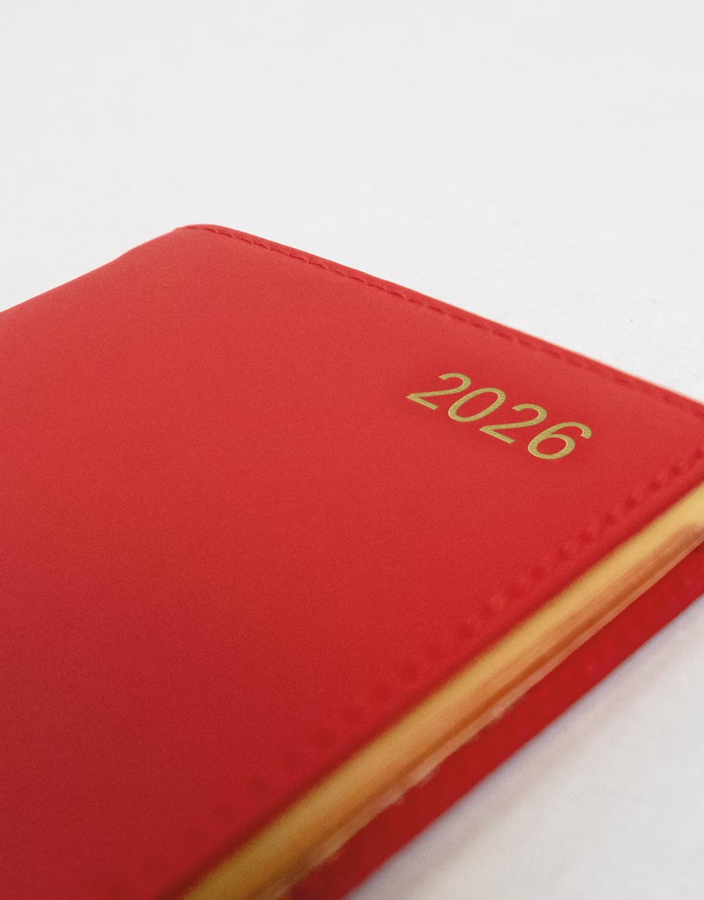 Letts of London Belgravia Slim Landscape Week to View Leather Diary with Appointments and Planners 2026 - English  26-C33SRD #color_red