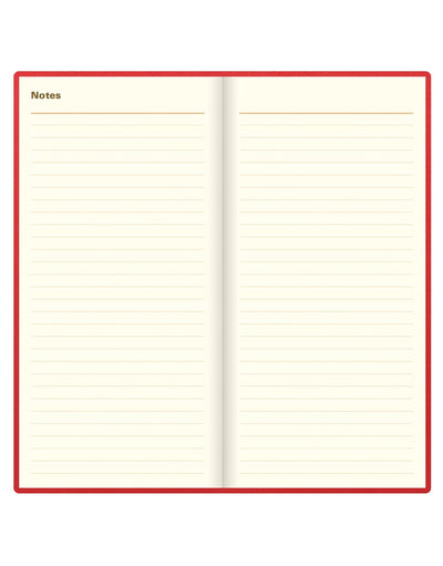 Letts of London Belgravia Slim Week to View Leather Diary with Planners 2026 - English 26-C33SURD #color_red