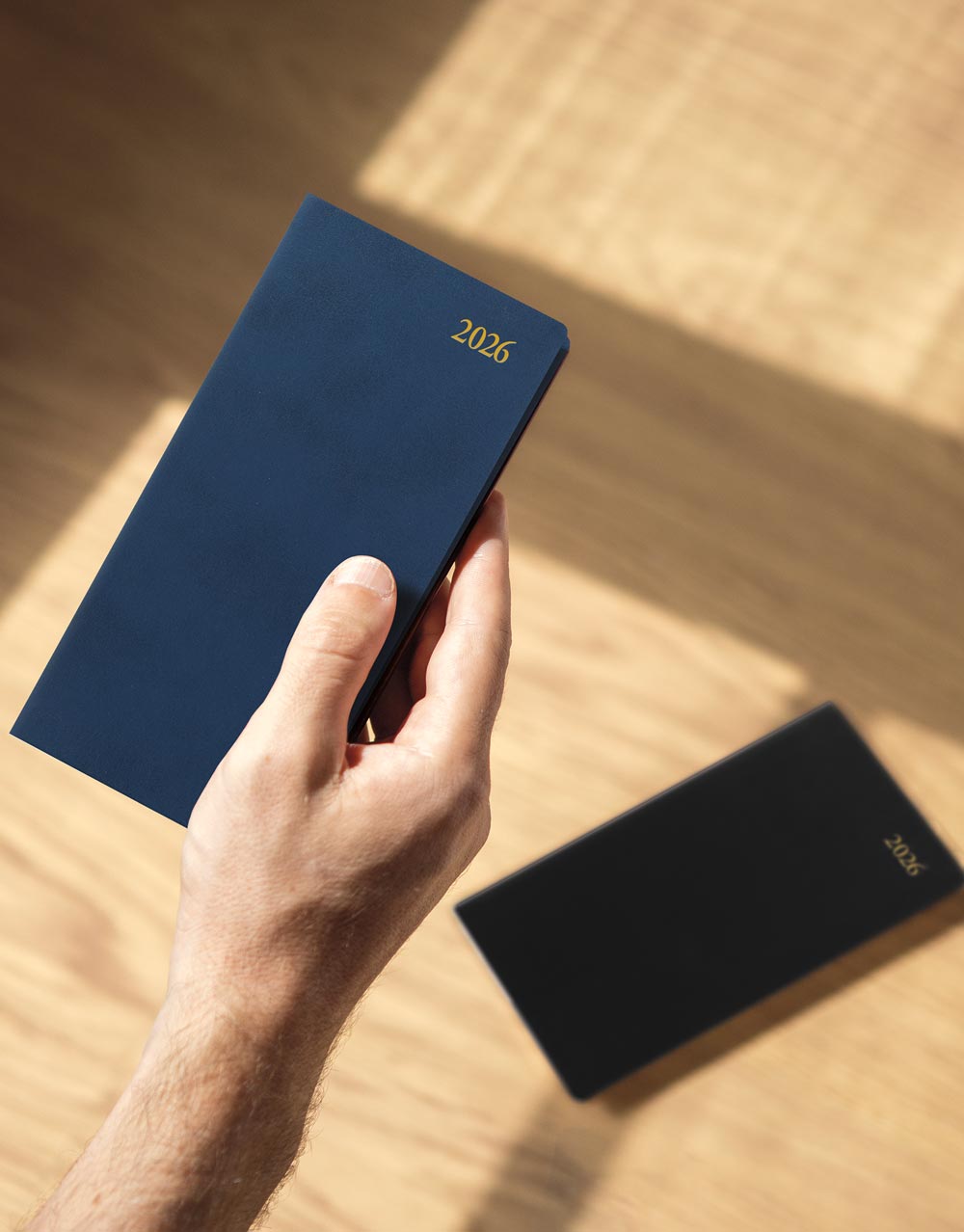 Letts of London Signature Slim Week to View Leather Diary with Planners 2026 - English 26-C38SUBE #color_blue