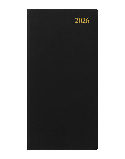Letts of London Signature Slim Week to View Leather Diary with Planners 2026 - English 26-C38SUBK #color_black