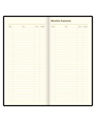 Letts of London Signature Slim Week to View Leather Diary with Planners 2026 - English 26-C38SUBK #color_black