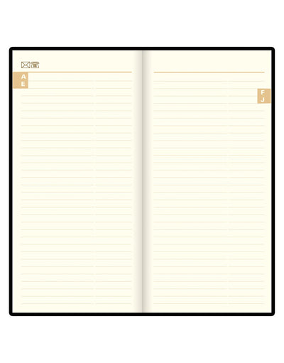 Letts of London Signature Slim Week to View Leather Diary with Planners 2026 - English 26-C38SUBK #color_black