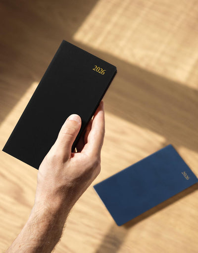 Letts of London Signature Slim Week to View Leather Diary with Planners 2026 - English 26-C38SUBK #color_black