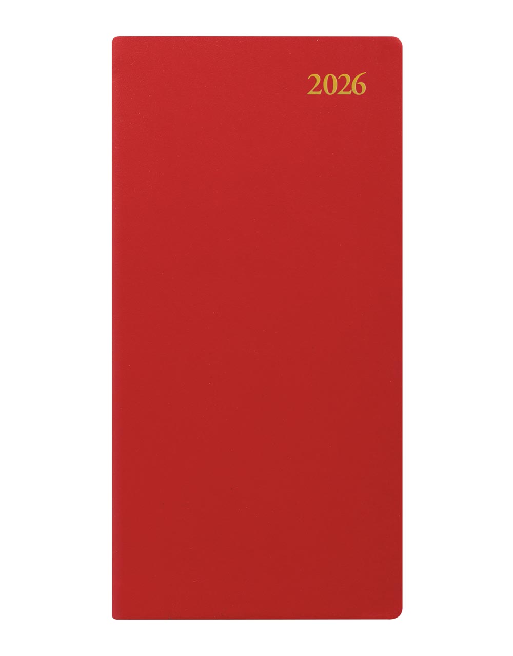 Letts of London Signature Slim Week to View Leather Diary with Planners 2026 - English 26-C38SUBY #color_red