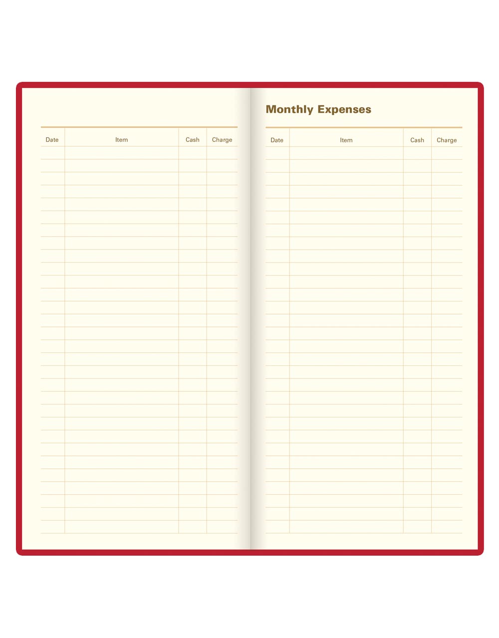 Letts of London Signature Slim Week to View Leather Diary with Planners 2026 - English 26-C38SUBY #color_red