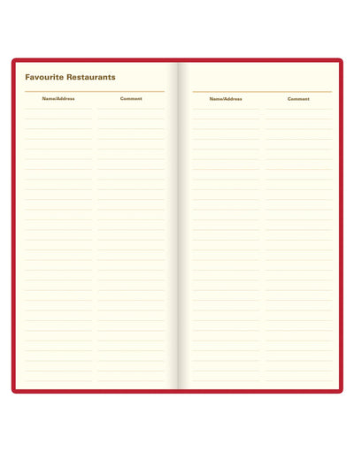 Letts of London Signature Slim Week to View Leather Diary with Planners 2026 - English 26-C38SUBY #color_red