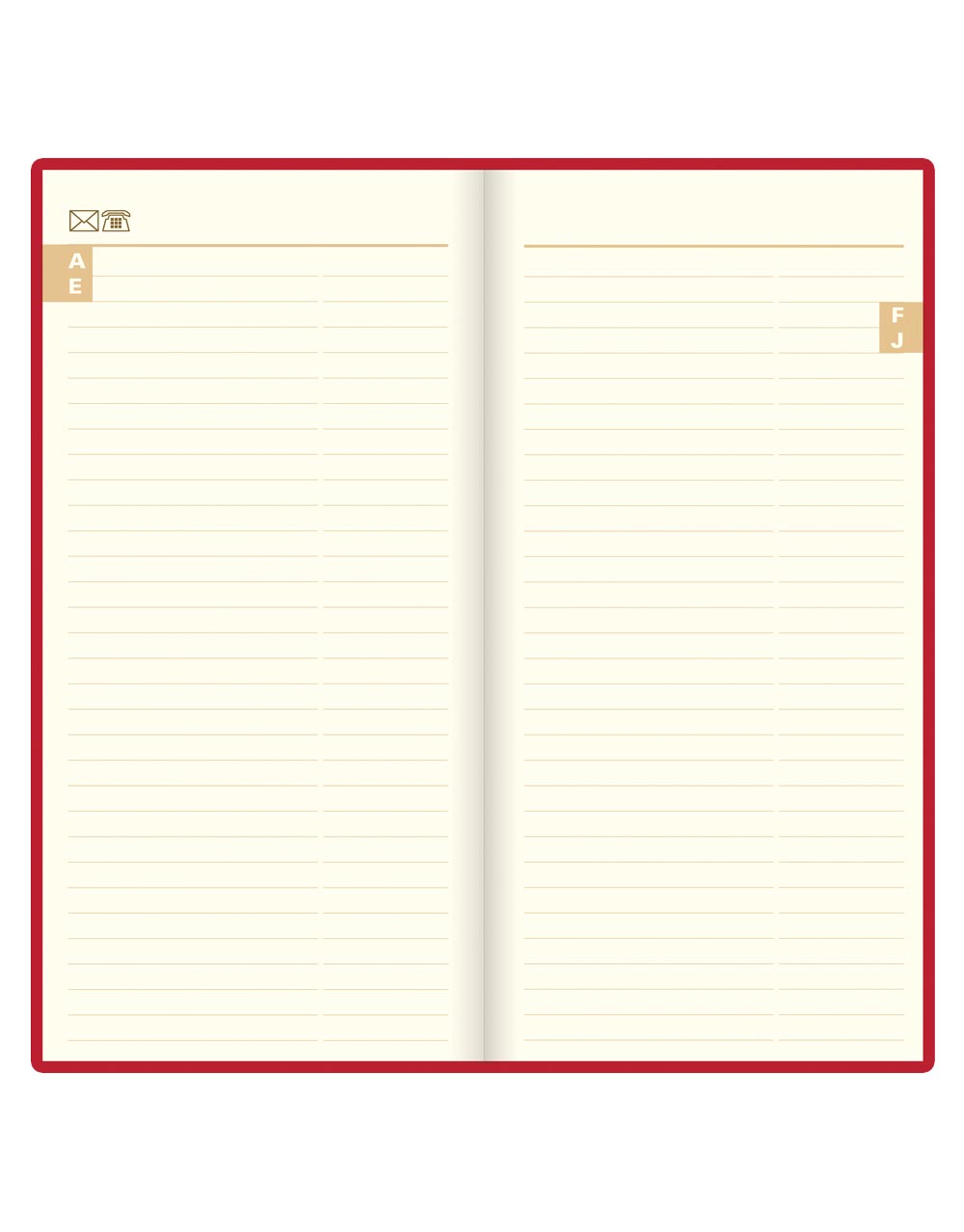 Letts of London Signature Slim Week to View Leather Diary with Planners 2026 - English 26-C38SUBY #color_red