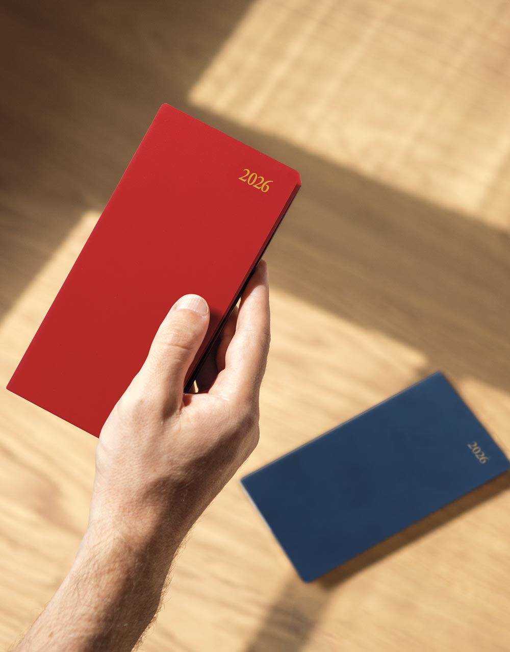 Letts of London Signature Slim Week to View Leather Diary with Planners 2026 - English 26-C38SUBY #color_red