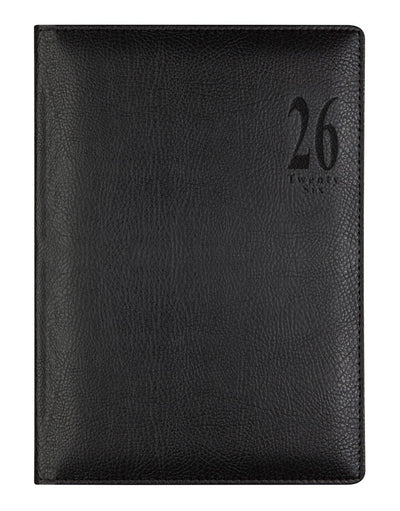Letts Milano A5 Vertical Week to View Planner with Appointments 2026 - English 26-CT03XUBK #color_black