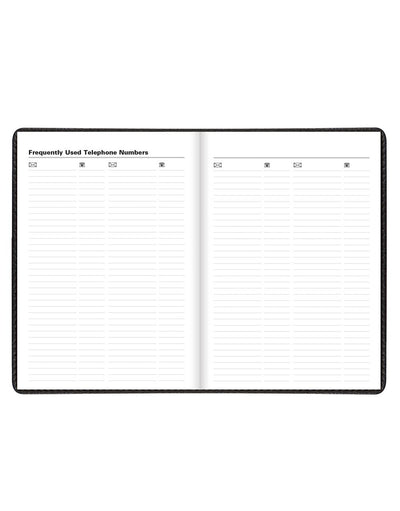 Letts Milano A5 Vertical Week to View Planner with Appointments 2026 - English 26-CT03XUBK #color_black