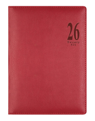 Letts Milano A5 Vertical Week to View Planner with Appointments 2026 - English 26-CT03XURD #color_red