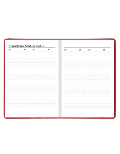 Letts Milano A5 Vertical Week to View Planner with Appointments 2026 - English 26-CT03XURD #color_red