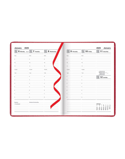 Milano A5 Vertical Week to View Planner with Appointments 2025 - English 25-CTO3XURD#color_red