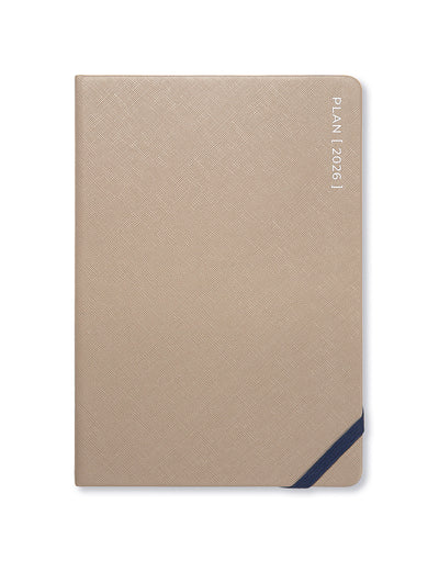 Letts of London Serene A5 Week to View Planner 2026 - Multilanguage Taupe 26-082503 #color_taupe