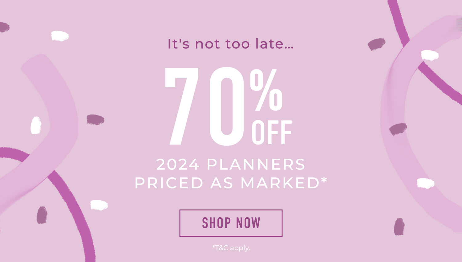 70& Off 2024 Planners - Prices as marked