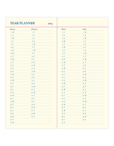 Legacy Heritage Slim Pocket Week to View Diary with Planners 2024 - English#color_purple