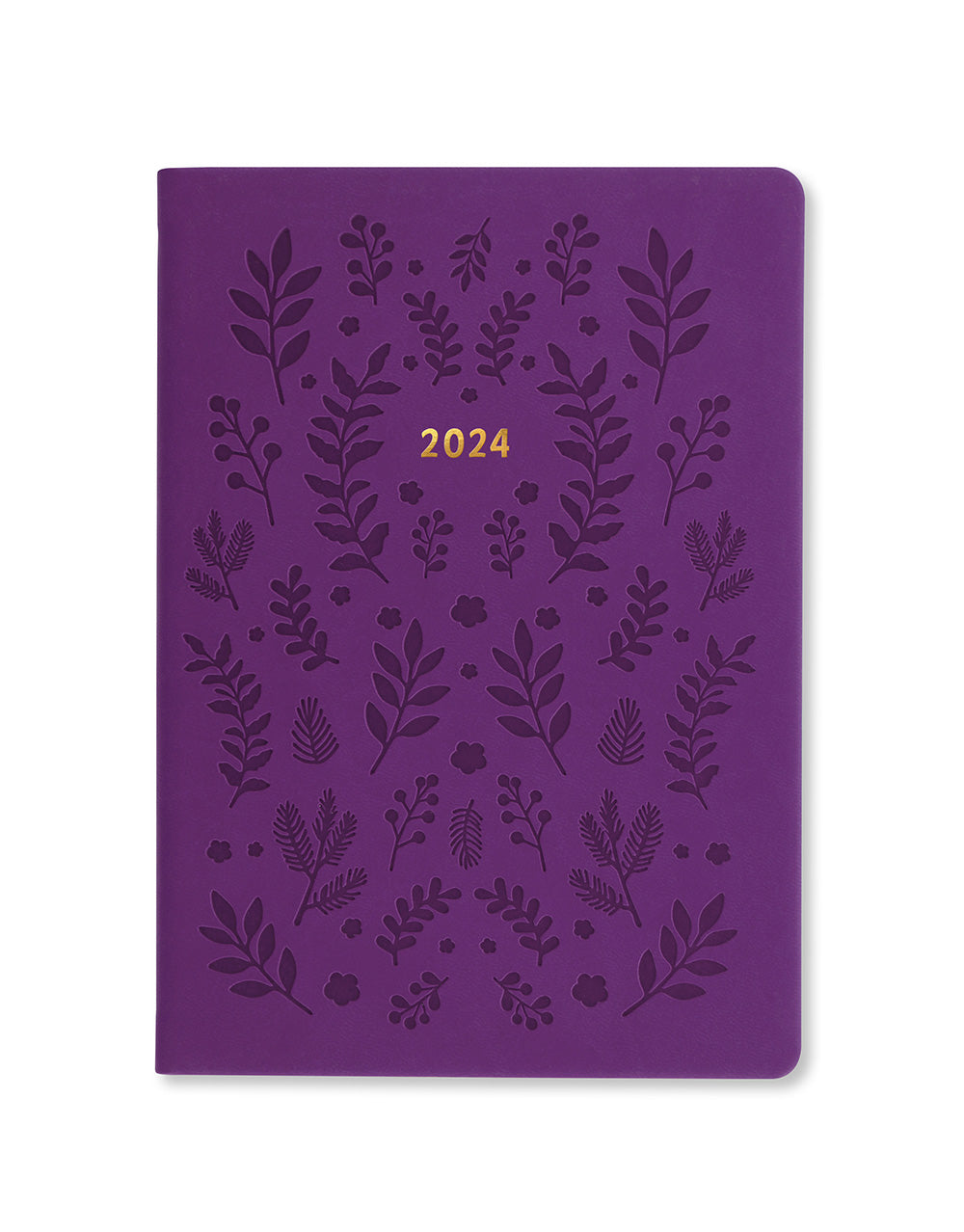 Woodland A5 Week to View Diary 2024 - Multilanguage#color_purple