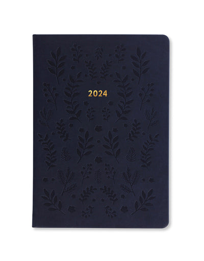 Woodland A5 Week to View Diary 2024 - Multilanguage#color_navy